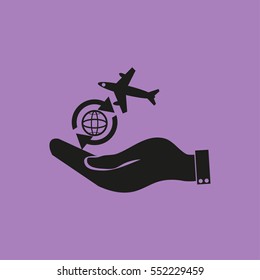 hand and airplane 