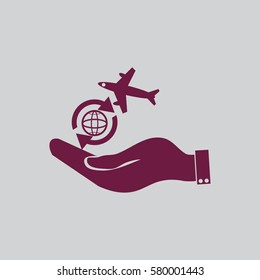 hand and airplane 