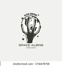 Die Hand der Aliens hält die Ground Vektor-Abbildung.