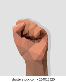 hand all five fingers raised fist