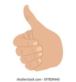 hand all good light skin icon, vector illustration design