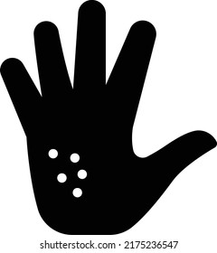 Hand allergy Vector illustration on a transparent background.Premium quality symbols.Glyphs vector icon for concept and graphic design.
