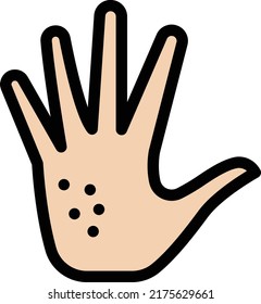 hand allergy Vector illustration on a transparent background.Premium quality symmbols.Stroke vector icon for concept and graphic design.