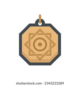 Hand amulet icon flat vector. Greek amulet. Magic nazar isolated