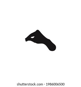 hand animal fingers icon vector on a white background
