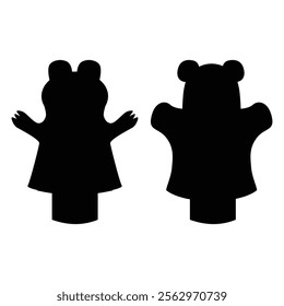 Hand Animal Puppet Silhouette Fun and Playful Design