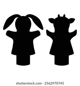 Hand Animal Puppet Silhouette Fun and Playful Design