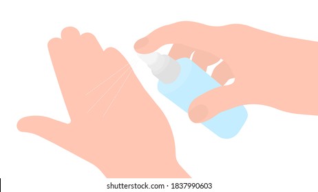 Hand antiseptic. Vector image, eps 10