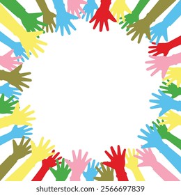 hand any colourfull shape round circle