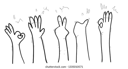 hand applause doodle sketch