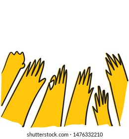 hand applause illustration vector handmade style