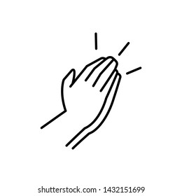 Hand applause. Illustration vector icon