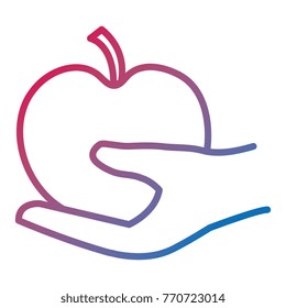 hand with apple fresh