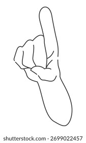 Hand, arm, elbow pointing away