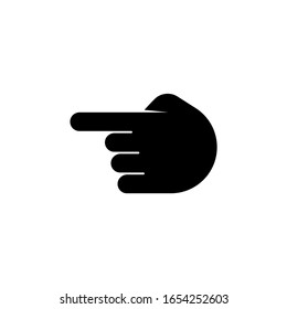 Hand Arrow, Finger Cursor, Gesture. Flat Vector Icon illustration. Simple black symbol on white background. Hand Arrow, Finger Cursor, Gesture sign design template for web and mobile UI element