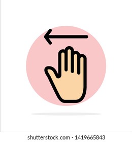 Hand, Arrow, Gestures, Left Abstract Circle Background Flat color Icon
