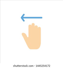 Hand, Arrow, Gestures, Left  Flat Color Icon. Vector icon banner Template