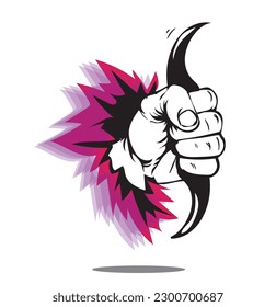 Hand art vector. vector file. hand art
