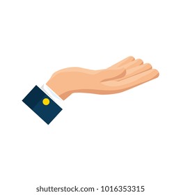 Hand asking isolated icon