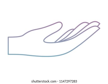 Hand asking isolated icon