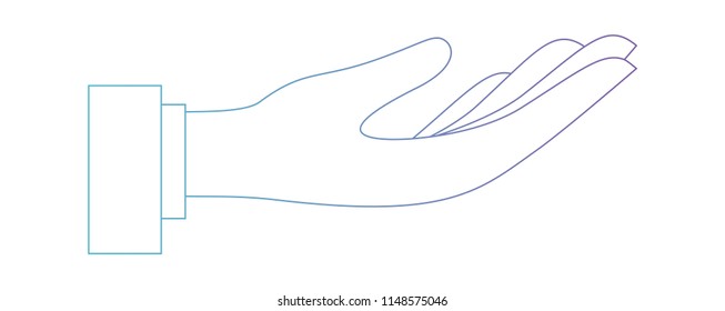 Hand asking isolated icon