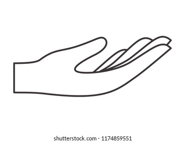 Hand asking isolated icon