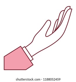 Hand asking isolated icon