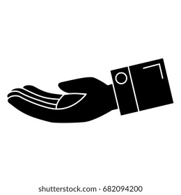 Hand asking isolated icon
