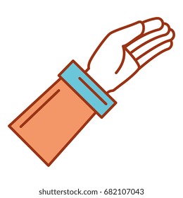 Hand asking isolated icon