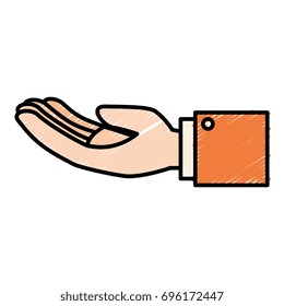 Hand asking isolated icon