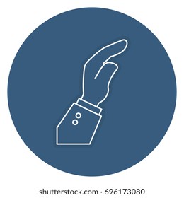 Hand asking isolated icon