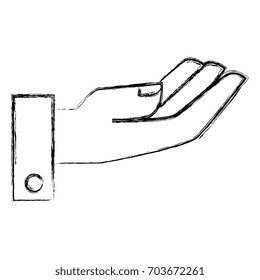 Hand asking isolated icon