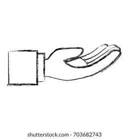 Hand asking isolated icon