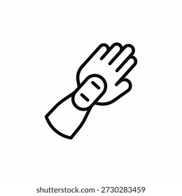 Vector de signo de icono de asistencia manual