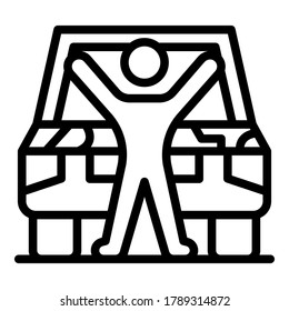 Icono mecánico manual. Icono de vector mecánico automático de contorno para diseño web aislado en fondo blanco