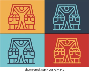 Hand Auto Mechanic Logo Template, Simple Flat Icon of service,mechanic,auto