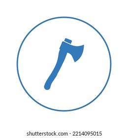 Hand axe hatchet sharpener icon | Circle version icon |