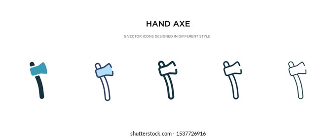 hand axe icon in different style vector illustration. two colored and black hand axe vector icons designed in filled, outline, line and stroke style can be used for web, mobile, ui