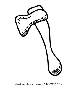 Hand Axe, a sharp tool use for cutting timber, shaping and splitting the planks and for harvesting woods
