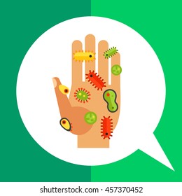 Hand with Bacteria Icon