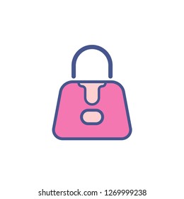 Hand bag flat vector icon sign symbol