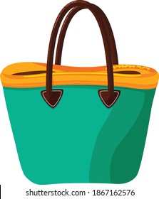 hand bag for girls cartoon vector art and illustration