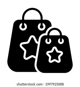 hand bag glyph icon, vector design usa independence day icon.