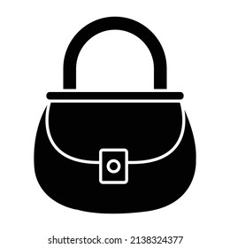 icono vector de estilo de glifo de bolso de mano que puede modificar o editar fácilmente 