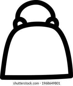Bolsa de mano, ilustración de icono, vector sobre fondo blanco