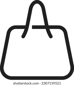 icono del bolso de mano vector de fondo aislado