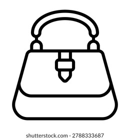 Hand Bag Icon Line Style Vector Illustration