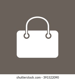 Hand Bag Icon on Dark Gray Color. Eps-10.