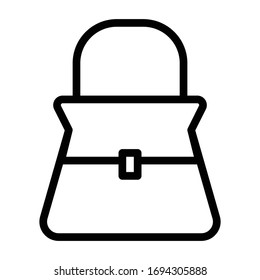 Hand bag icon outline vector design