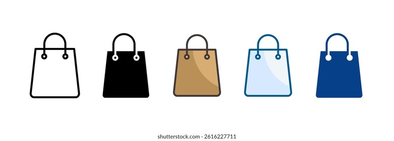 Hand Bag Icon Set Multiple Style Collection